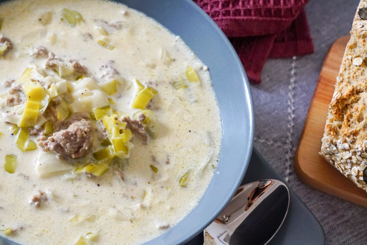 Käse-Lauch-Suppe mit Hackfleisch — Küchenschwestern